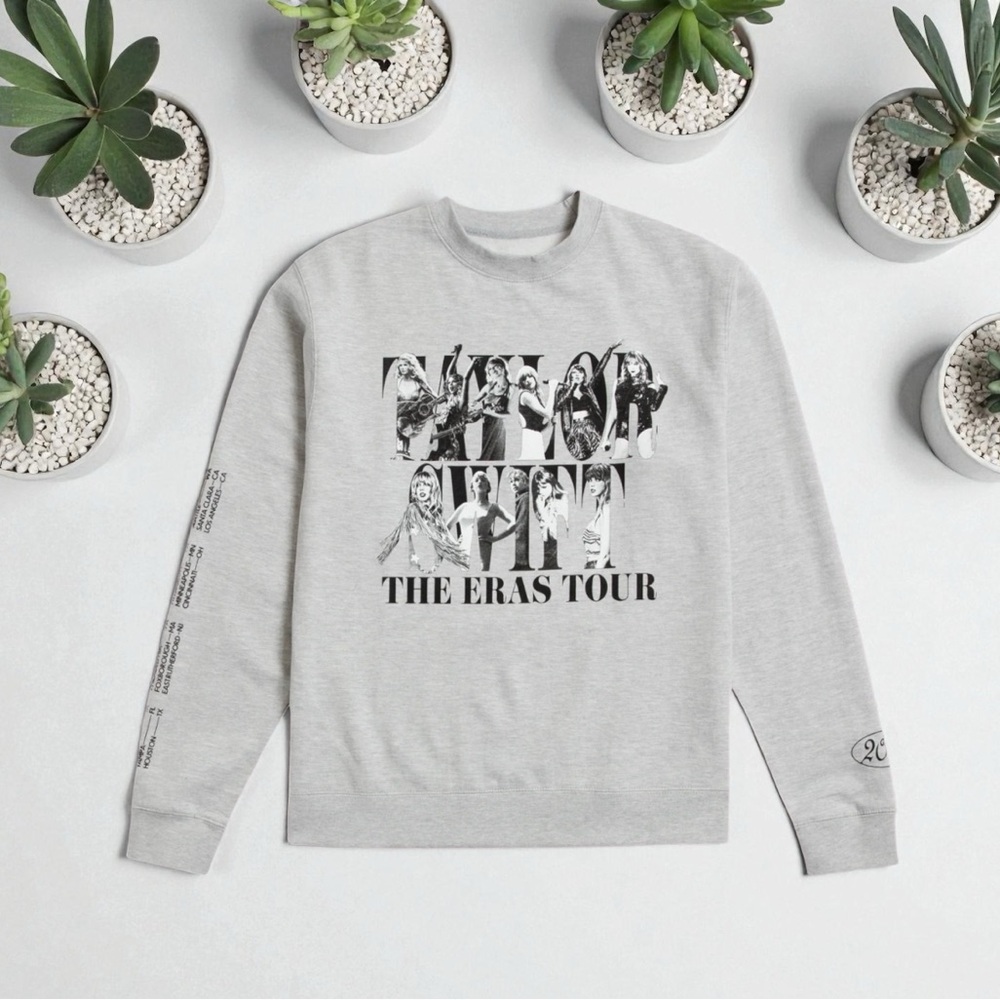 TAYLOR SWIFT | THE ERAS TOUR GRAY CREWNECK UNISEX XL